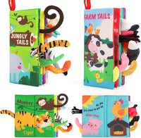 beiens Baby Books Toys, Tummy Time Touch and Feel Sensory Toys for Infant – Fun for Kids & Family - 2 IN 1