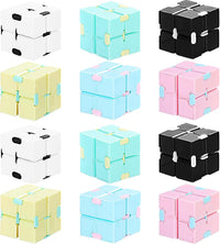 Gejoy 12 pcs Infinity Cube Toy Mini Cube Blocks Desk Toy - Macarons