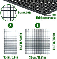 LINLAN 4 Pieces 11.8x11.8in Aquarium Grid Plastic - S 12pcs - image 2
