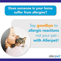 Allerpet Aloe Vera Free Cat Dander Remover - Pet Dander Allergy Relief, Natural & Safe Allergy Relief for Cats and Humans, Soothing Chamomile & Rosemary, Made in USA (12 oz)