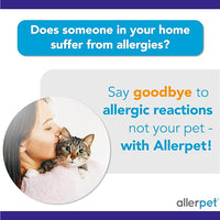 Allerpet Cat Dander Remover w/Free Applicator Mitt - Effective Cat Dander Remover - Anti Allergen Solution Made in USA - (12oz)