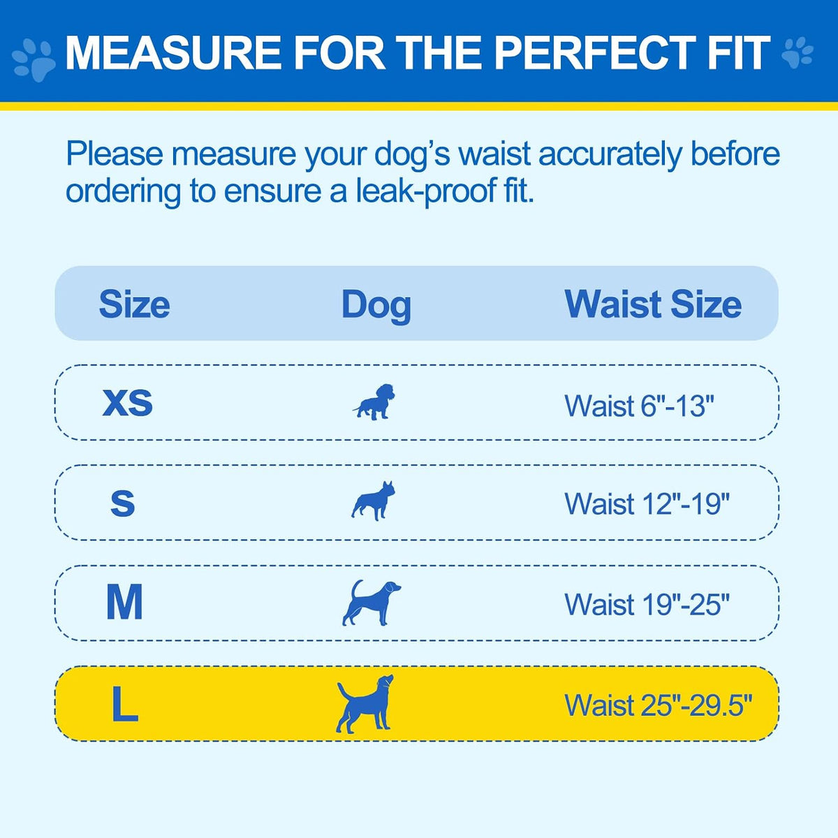 Wowflash 100 Count Dog Belly Bands for Male Dogs - Large - image 3