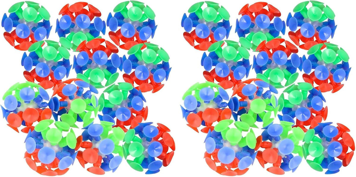 ArtCreativity 2 inch silicone suction cup balls in mixed colors, 12 pack