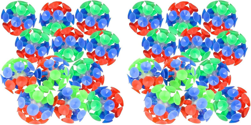 ArtCreativity 2 inch silicone suction cup balls in mixed colors, 12 pack