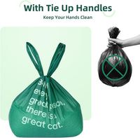 125 Count Cat Poop Bags with Handles - Unscented / 60 Count / Large-17.7"x11.8" - image 3