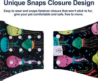 CuteBone Washable Dog Diapers Male with Snaps Reusable 3pcs a Pack - Buttons-Turtle&shark&jellyfish / M(14"-17") - image 2