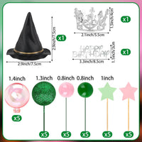 Hooqict 43 piece Halloween cake topper set with sign, tombstone, skulls, trees and spiders - view 20