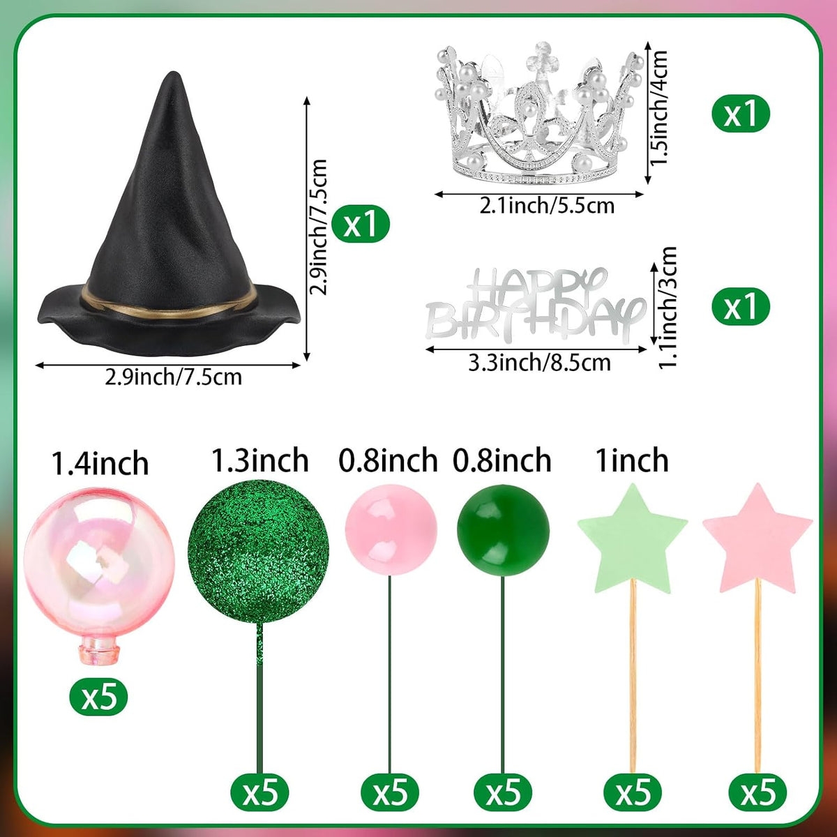 Hooqict 43 piece Halloween cake topper set with sign, tombstone, skulls, trees and spiders - view 20
