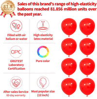 110pcs Black Balloon 12 inch - 12inch(normal) / A29-red - image 2