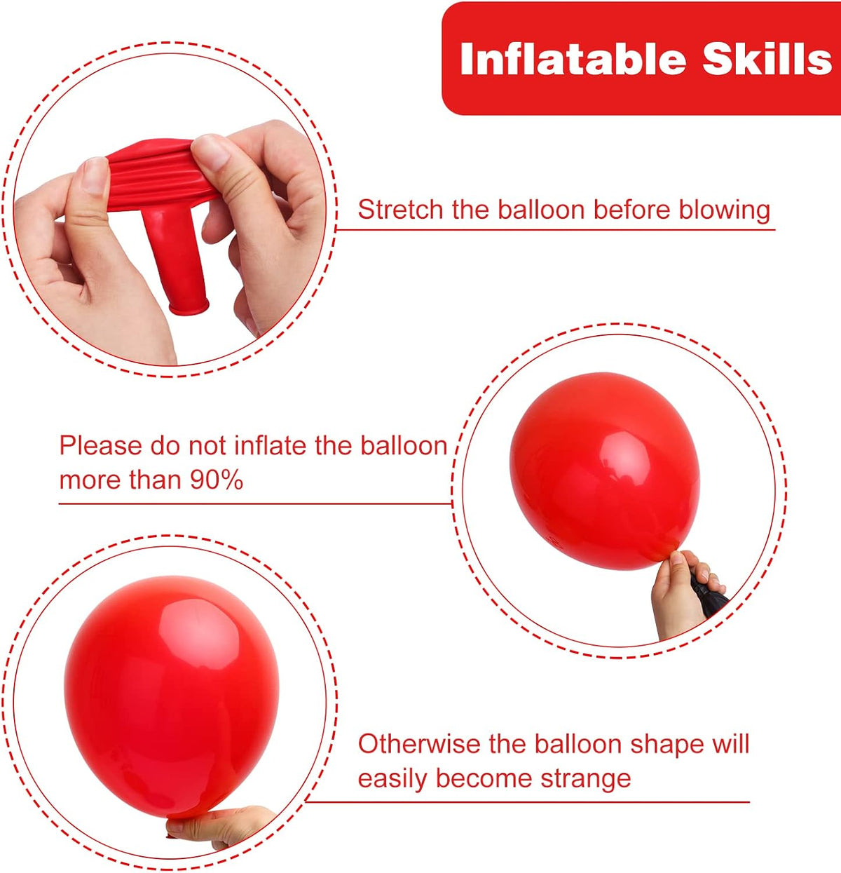 RUBFAC Gold Balloons Different Sizes Chrome Gold Balloon Arch Kit - Red - image 4