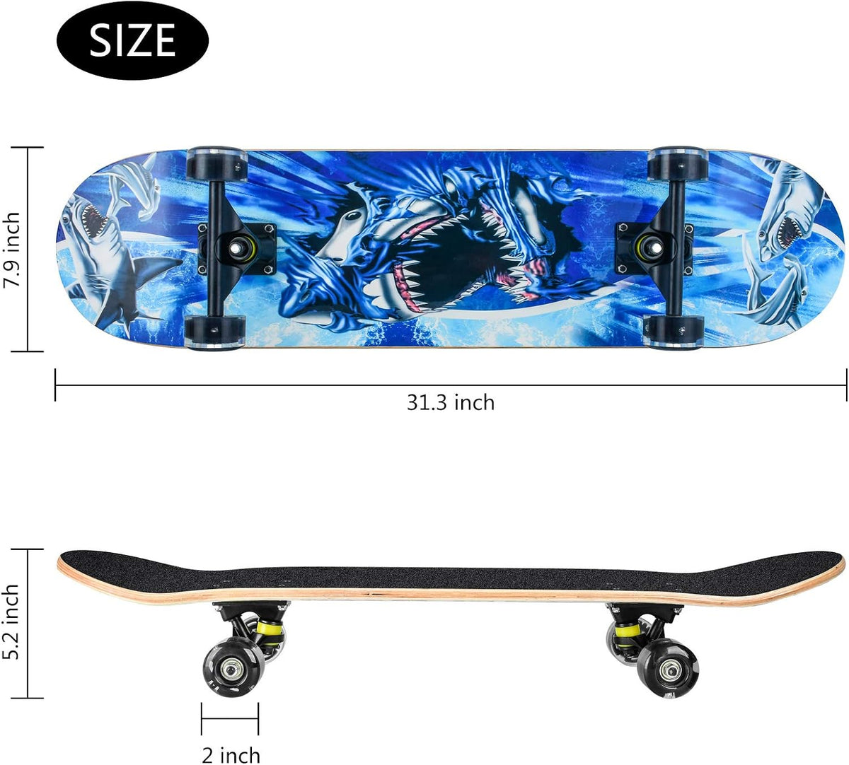 Skateboards for Beginners - shark - image 2