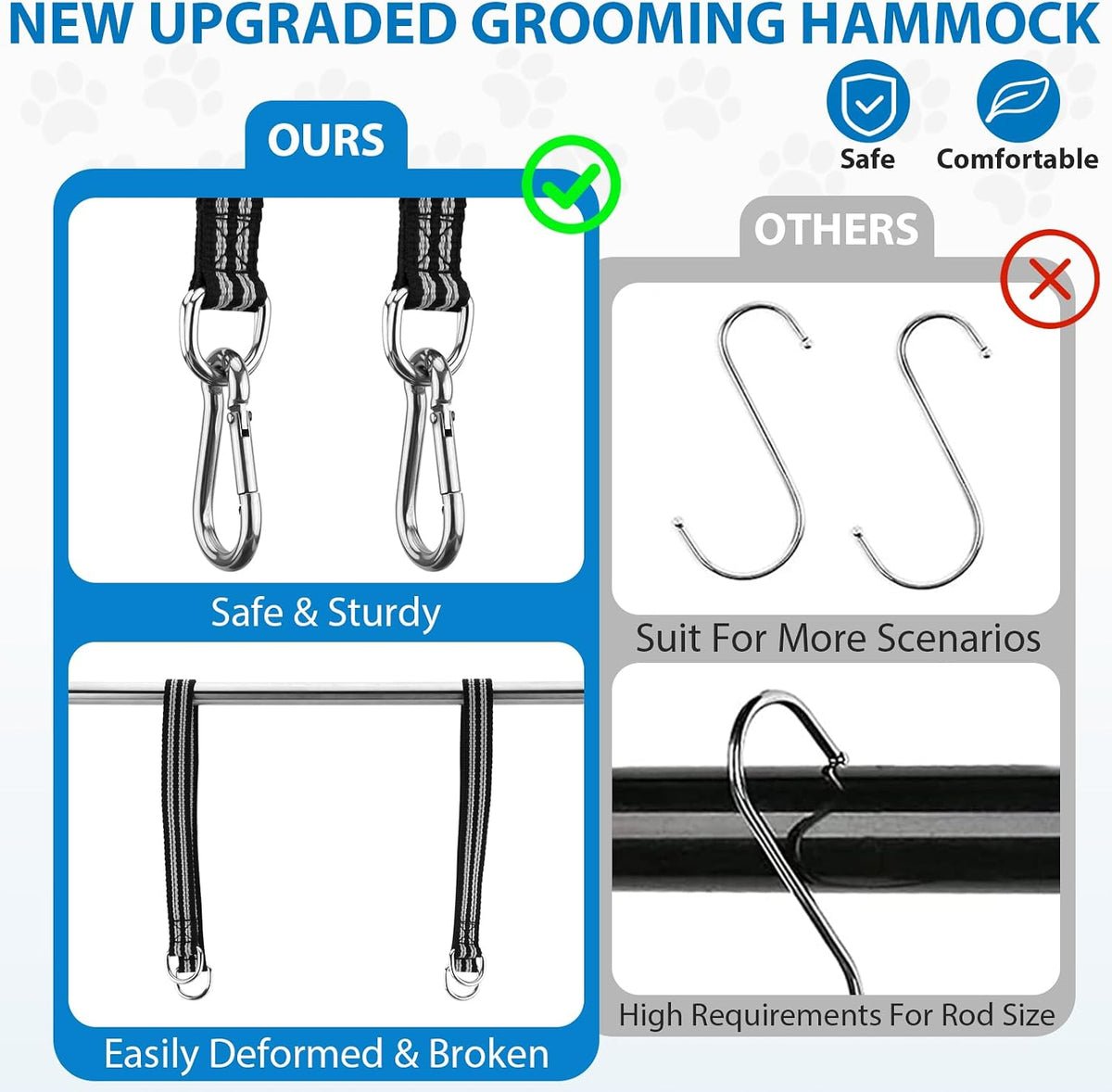 Ateson Pet Grooming Hammock - L for Large Dogs 60LB / Gray - image 3