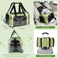 Cat Carrier with Litter Box - Green & Black - image 3