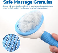 Dog & Cat Brush, Pet Grooming Kit 4PCS, Dog Brush for Shedding - Blue and White - image 4