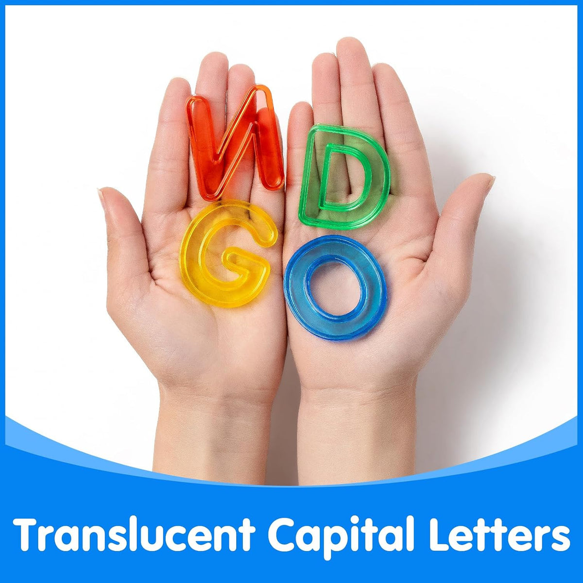 66 Pcs Translucent Letters and Numbers, Light Table Toys - Capital Letters - image 4