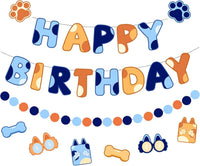 Halloween Birthday Banner - Blue & Orange / Dog