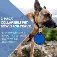 Collapsible Dog Bowl for Travel - Small / Blue+Green - image 4