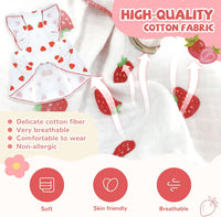 Dog Dresses for Small Dogs Girl Female Dog Cat Clothes Dress Cute - White / Small (suggest 4.5-6.5 lbs) - image 4