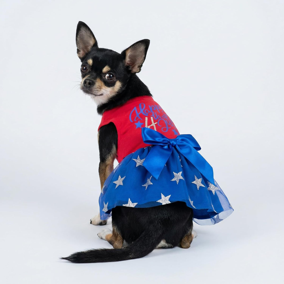 Fitwarm Birthday Girl Dog Tulle Dress - XX-Small / Happy 4th Of July - image 4