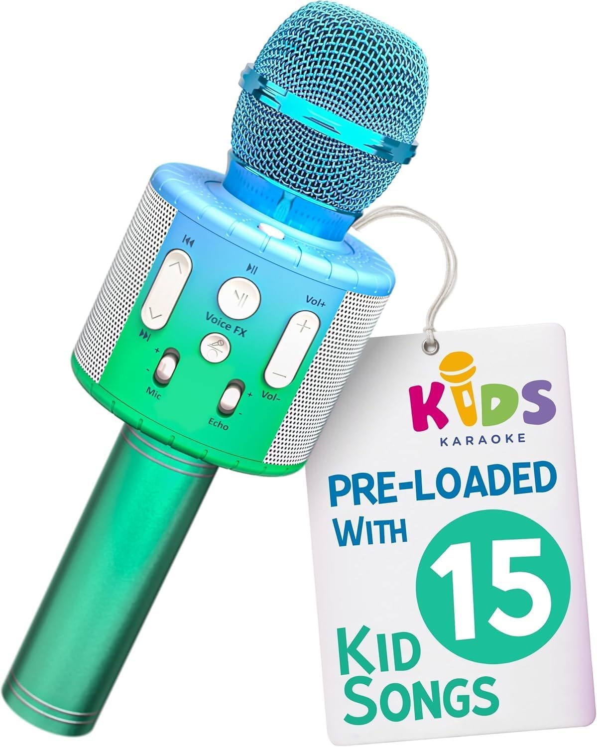 Move2Play, Kids Karaoke Microphone - Green/Blue