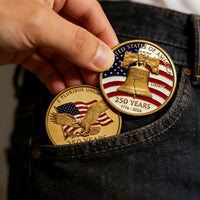Lastikor 2 inch Marine Corps 250th anniversary coin in copper color - view 10