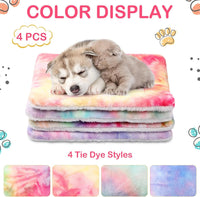 Haull 4 Pcs Waterproof Guinea Pig Bedding Mat, 13 x 10 - Tie Dyed / 18 x 24 Inch - image 3