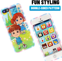 Sujosa Yphone black toy phone for toddlers with soft colored lights - view 4
