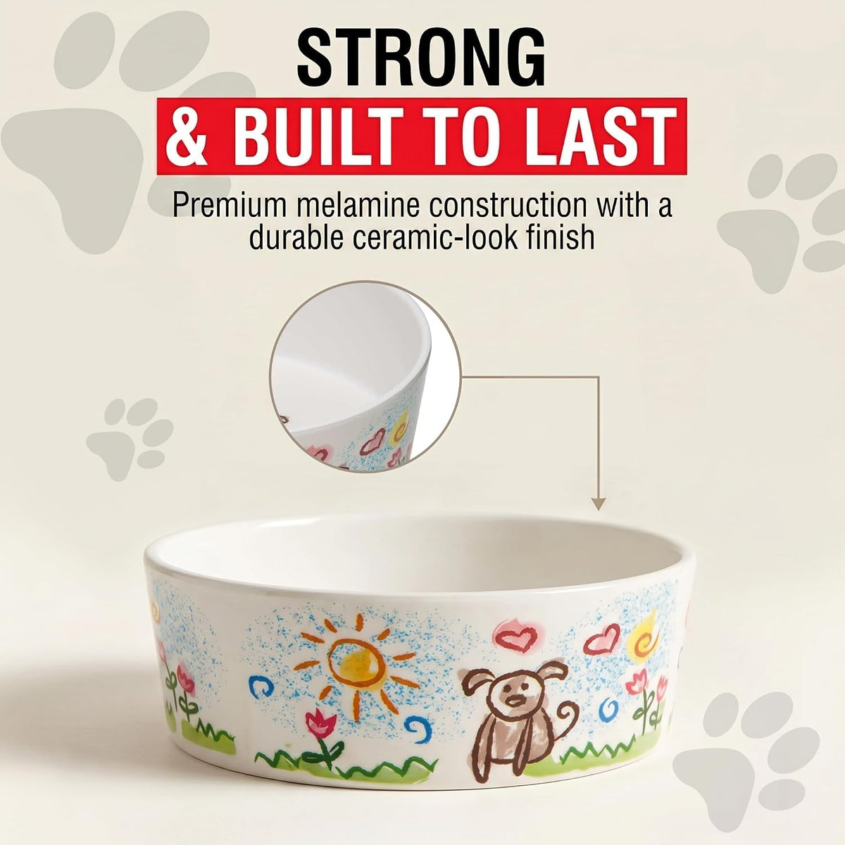 Loving Pets Dolce Moderno Dog Bowl - Small / Puppy Forever - image 2