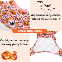 CuteBone Small Dogs Outfit Soft Puppy Onesies Pjs Christmas Dog - Candy Pumpkin / X-Small - image 4