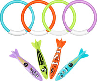 Korlon Tec Pool Toys for Kids Ages 4-8-12 - rings and torpedo