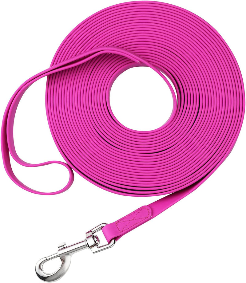 Waterproof Long Leash Durable Dog Recall Training Lead Great - Purple / 15ft