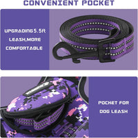 No Pull Dog Harness for Medium Dogs - Purple Camo / M - image 4