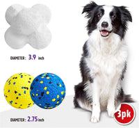 Kimee Dog Balls Tennis Balls Dog Chew Toys for Aggressive Chewers - 3 Balls (Atom 3.9in) - image 2