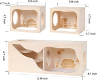 Wooden Hamster Hideout House, Small‑Pet Habitat Tunnel - Bedroom - image 2