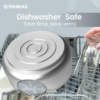 Pawaii Small Dog Bowl, 12 oz Stainless Steel Food and Water Bowl, 1 Pack – Essentials for Dogs - 34oz / Silver Polish - image 3