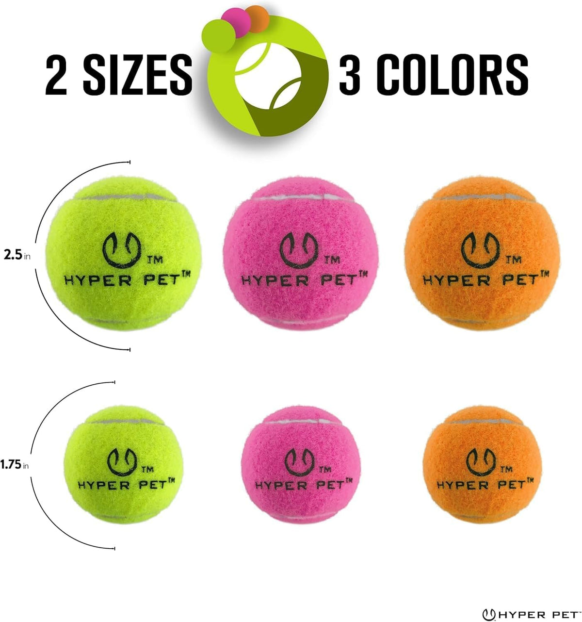 Hyper Pet Mini Extra Small Tennis Balls for Dogs - Pink / MINI 1.75" - 8 Pack - image 2