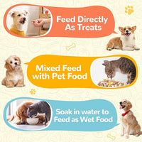 Freeze-Dried Pumpkin Treats for Dogs & Cats – High Fiber, Single Ingredient Natural Snacks for Digestion & Gut Health, Healthy Food Toppers, 1.58 oz