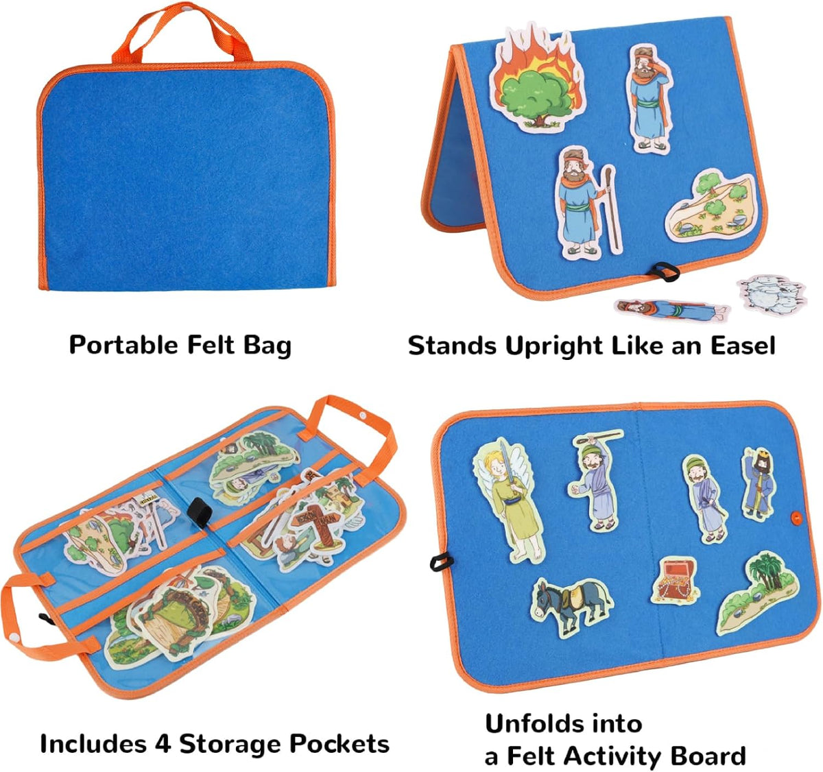 CHEFAN Noah's Ark Felt Board Bible Stories - Adam and Eve & Other 3 Bible Stories Set - image 3