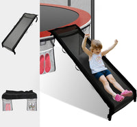 Eurmax USA Universal Trampoline Ladder - Black-Slide w/ shoes pocket