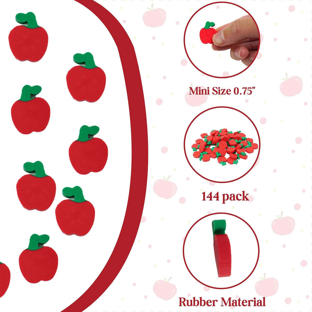 4E's Novelty bulk pack of 144 mini pumpkin erasers for Halloween - view 8