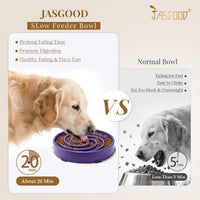 JASGOOD Slow Feeder Dogs Bowl for Large Medium Dogs - Large / N-Taro purple - image 2