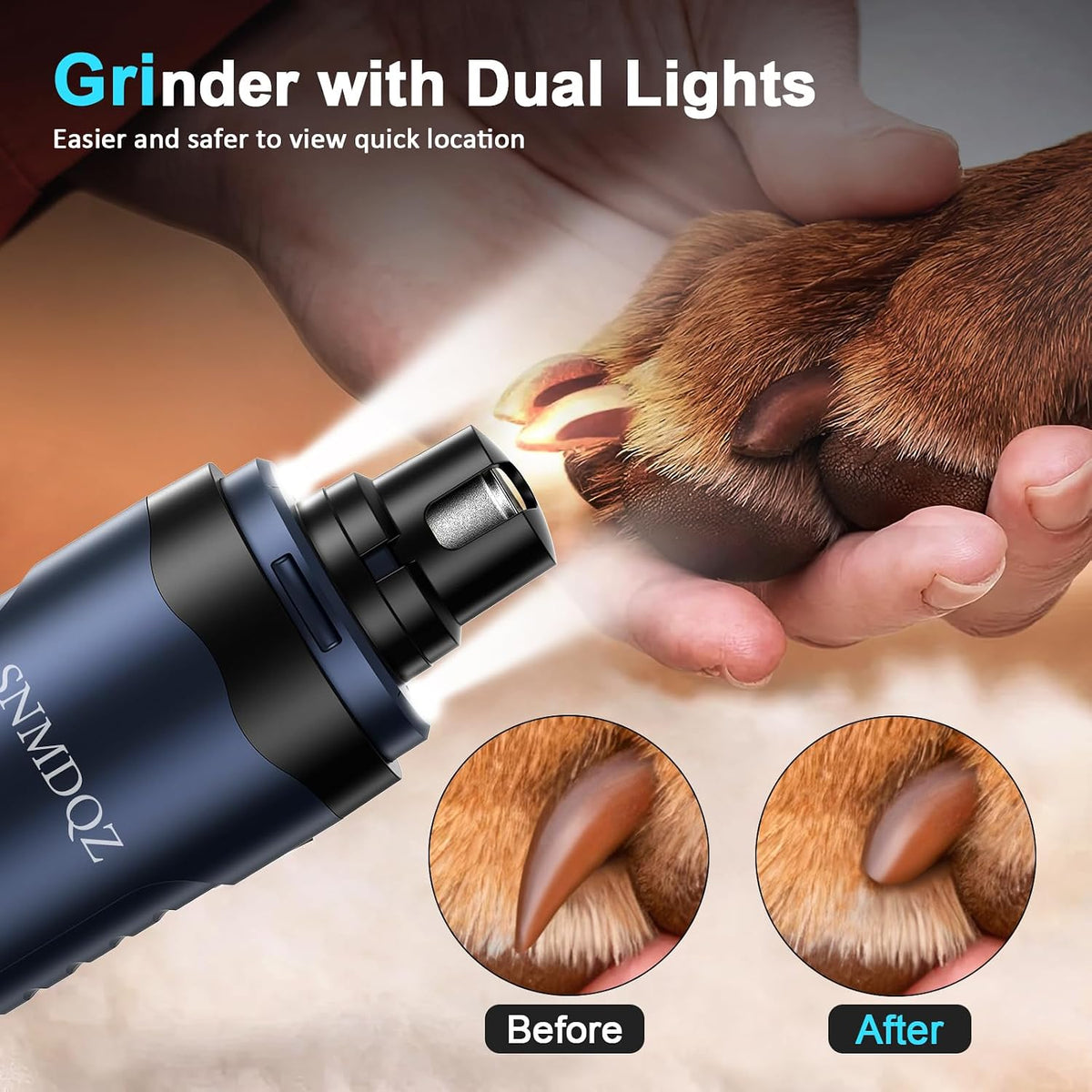 Dog Nail Grinder, Dog Nail Trimmers - Dark Blue - image 2