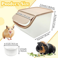 PINVNBY Chinchilla Dust Bath Hamster Litter Box Gerbil Dust Bath - brown - image 3