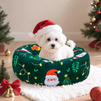 Round Dog Bed Cover Washable Elastic Edged 30×9.8 Inch – Essentials for Dogs - 30*30*9.8 Inch / Christmas BL - image 3