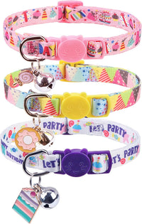Breakaway Cat Collars with Bell - Birthday