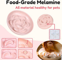 Slow Feeder Bowl for Cats and Small Dogs - 3 Pack - Pink+Blue+Green / 6.3''W x 1.5''H - image 3
