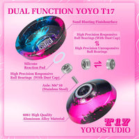 YOYOSTUDIO H17 dual purpose aluminum trick yoyo with strings, glove and case - view 11