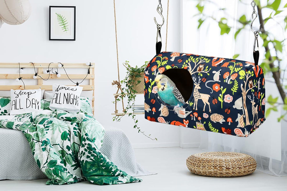 ShuRung Parrot Cockatiel Warm House Bird Nest Bed Winter Hanging - L - image 3