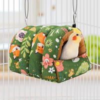 Wontee Bird Nest House Winter Warm Snuggle Hut Bird Bed Hanging - Large / Green - image 2
