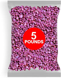 Hygloss Products Craft Rocks, Mini Stones for Art Projects - Bag O' Gravel, Neon Purple, 5 lb